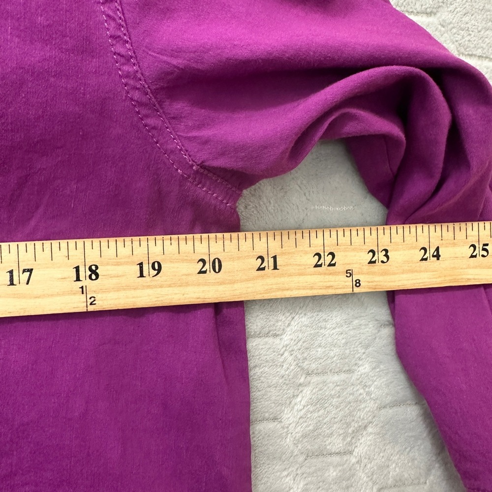 Eileen Fisher Tunic Linen Blend Purple Lagenlook Coastal Boho Minimalist Women S - Picture 7 of 8